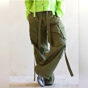 The Drop Women's Martini Olive Belted Cargo Pants by thenotoriouskia Large